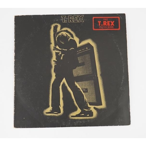 1319 - Four T. Rex LP record albums; Electric Warrior on Fly HIFLY6 with inner sleeve and stickered cover (... 