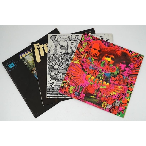 1325 - Four Cream related LP record albums; Disraeli Gears stereo on Reaction 594003, with fully laminated ... 