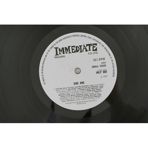 1342 - Small Faces; Small Faces LP record album, mono on Immediate, IMLP008. Condition - fair, some scratch... 