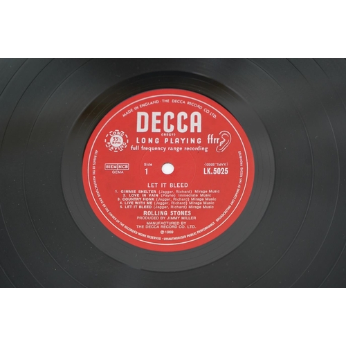 1344 - The Rolling Stones; Let it Bleed, mono on Decca LK.5025, XARL-9363.P-2A, with red inner and stickere... 