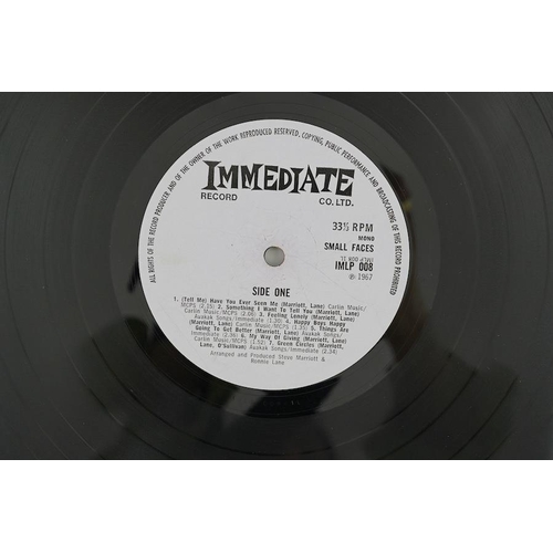 1347 - Small Faces; Small Faces LP record album, mono on Immediate, IMLP008. Condition - fair, some scratch... 