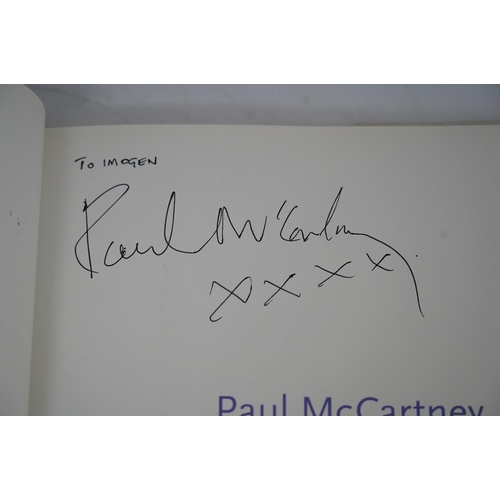 1358 - Paul McCartney, Paintings, pub. Little, Brown and Company, 2000, signed to the first title page an... 