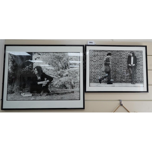 1362 - Keith Morris, two framed photographs of Nick Drake (as produced for the exhibition in 2004 at Redfer... 