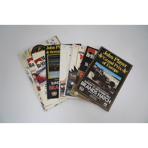 1368 - An archive of British Grand Prix memorabilia from Brands Hatch, including a collection of autographs... 