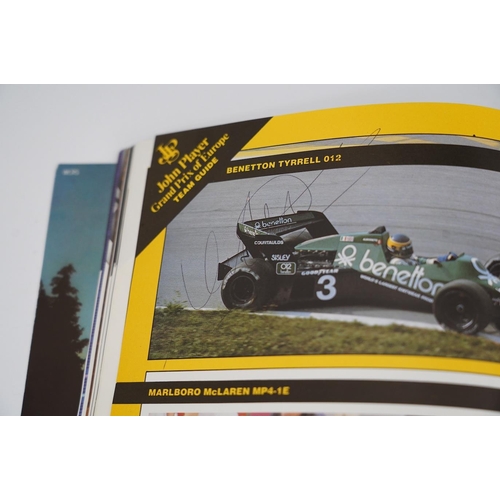 1368 - An archive of British Grand Prix memorabilia from Brands Hatch, including a collection of autographs... 