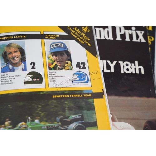 1368 - An archive of British Grand Prix memorabilia from Brands Hatch, including a collection of autographs... 