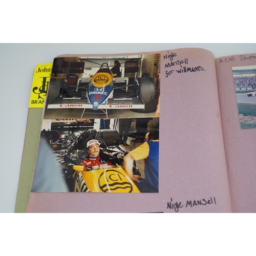 1368 - An archive of British Grand Prix memorabilia from Brands Hatch, including a collection of autographs... 