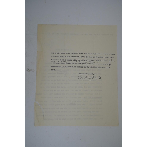 1378 - Anthony Powell (1905-2000). Typed letter with handwritten amendments and full signature, to a Mrs Ho... 