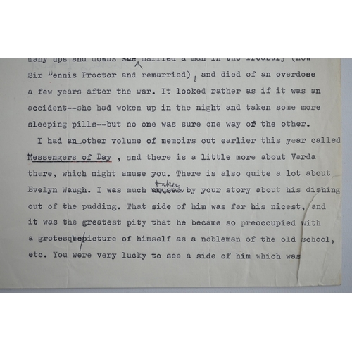 1378 - Anthony Powell (1905-2000). Typed letter with handwritten amendments and full signature, to a Mrs Ho... 