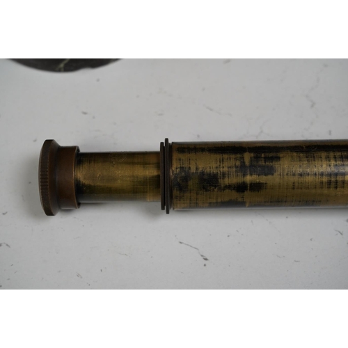 1427 - A brass three draw military telescope, marked ABL 1950 Tel. Sgn. Mk VI. V6-OS 717 GA No 049. Condi... 