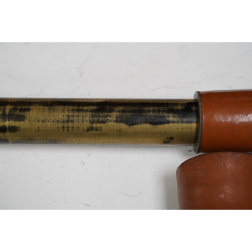 1427 - A brass three draw military telescope, marked ABL 1950 Tel. Sgn. Mk VI. V6-OS 717 GA No 049. Condi... 