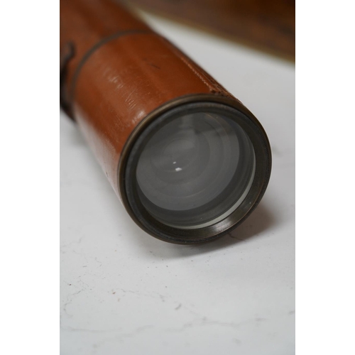 1427 - A brass three draw military telescope, marked ABL 1950 Tel. Sgn. Mk VI. V6-OS 717 GA No 049. Condi... 