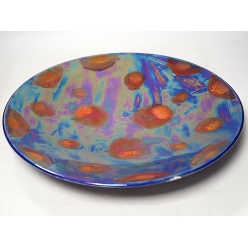 1439 - A Poole pottery galaxy charger, 41cm diameter. Condition - fair to good, some scuffs