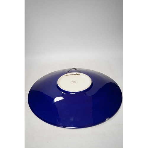 1439 - A Poole pottery galaxy charger, 41cm diameter. Condition - fair to good, some scuffs