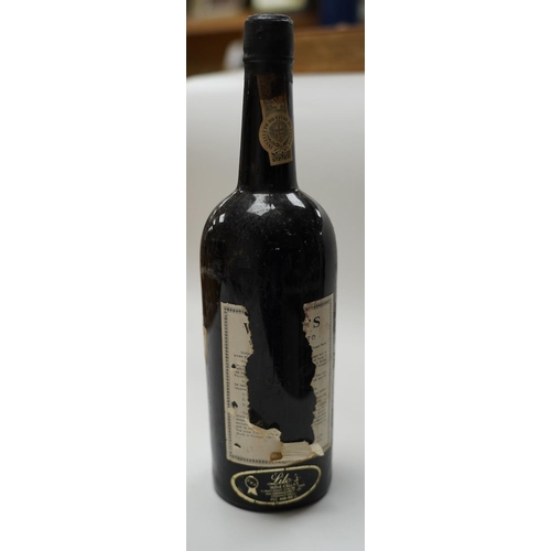 272 - A Frank Schoonmakers Selection Warres 1960 Vintage bottle of port. Condition - fair.