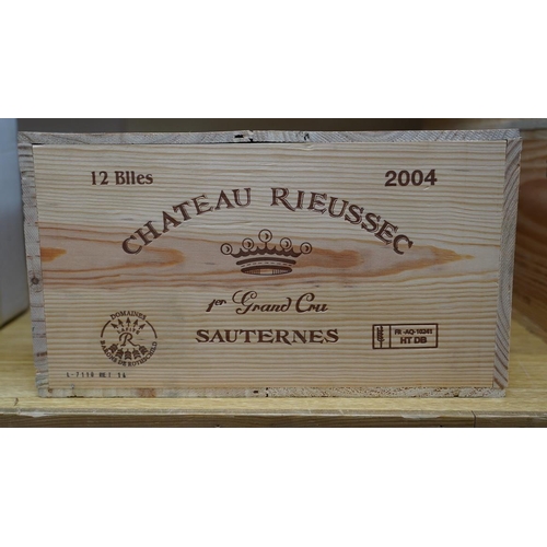 279 - A sealed case of twelve bottles of 2004 Chateau Rieussec, Sauternes, in OWC, purchased en primeur fr... 