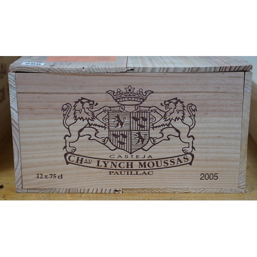 288 - A sealed case of twelve bottles of 2005 Chateau Lynch Moussas, Pauillac, in OWC, purchased en primeu... 