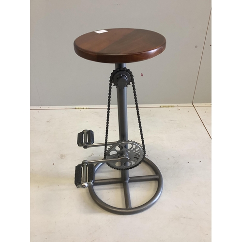 64 - A Contemporary bicycle stool, height 72cm. Condition - good