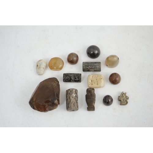 37 - A collection of Ancient Egyptian beads, seals, etc.Acquired 1990s