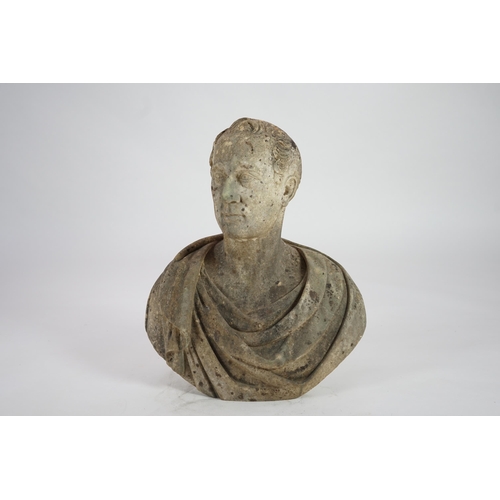 50 - After Joseph Nollekens R.A. (1737-1823). A marble bust of a gentleman wearing classical robes, signe... 