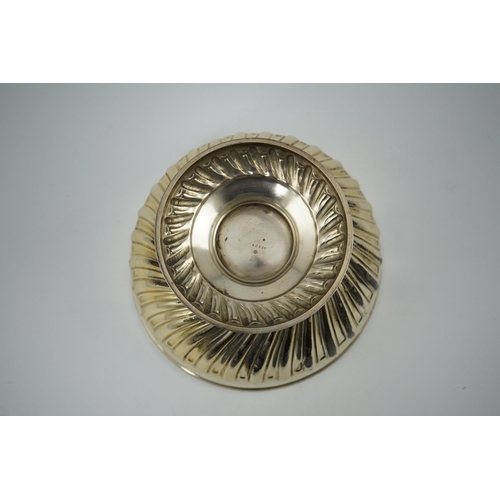 124 - A George V demi-spiral fluted silver rose bowl by William Hutton & Sons Ltd, London, 1910, diameter,... 