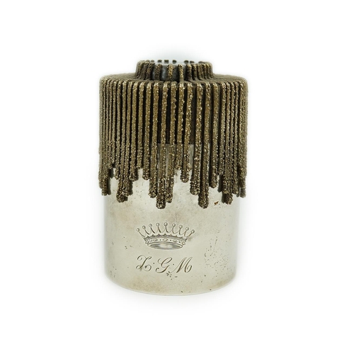 139 - An Elizabeth II silver mounted cigarette box by Grant MacDonald Silversmiths, of cylindrical form, w... 