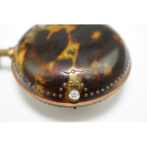 154 - A George III pair cased gold plated keywind verge pocket watch, with a tortoiseshell outer case, by ... 