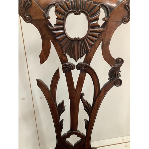 1035 - A George III mahogany elbow chair, width 71cm, depth 50cm, height 96cm. Condition - poorProvenance: ... 