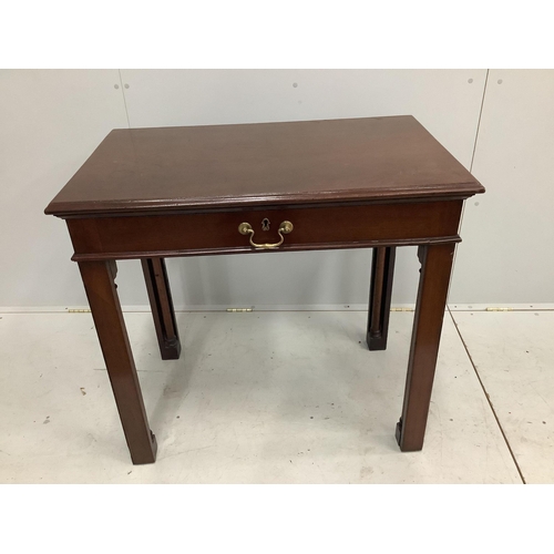 1072 - A George III mahogany architects table, width 91cm, depth 56cm, height 85cm. Condition - good... 