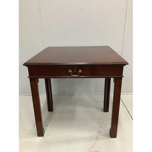 1072 - A George III mahogany architects table, width 91cm, depth 56cm, height 85cm. Condition - good... 