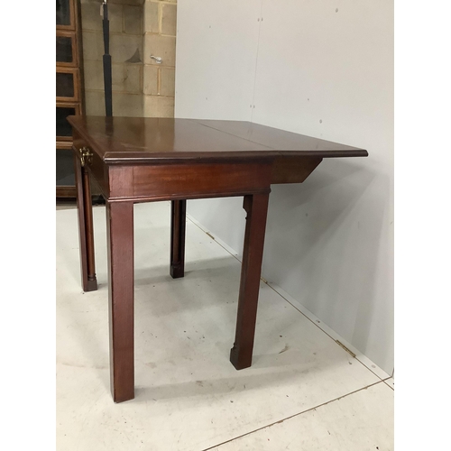 1072 - A George III mahogany architects table, width 91cm, depth 56cm, height 85cm. Condition - good... 