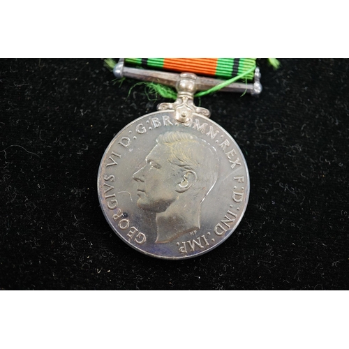 2178 - A group of five framed medals including the 1939 to 1945 Canada voluntary service medal, awarded to ... 