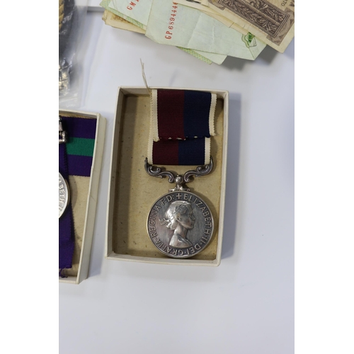 2180 - An ERII medal group awarded to SGT. Bertha Barke W.R.A.F. comprising; a General Service Medal with b... 