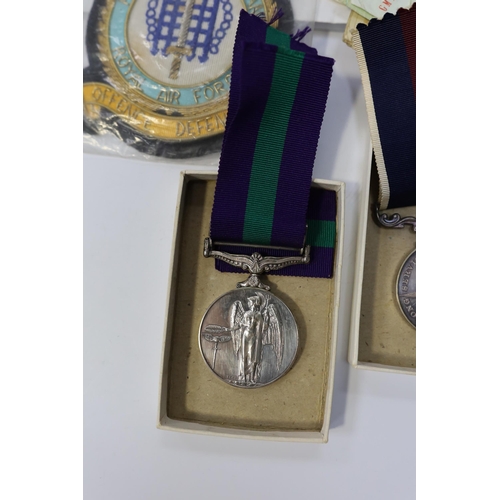 2180 - An ERII medal group awarded to SGT. Bertha Barke W.R.A.F. comprising; a General Service Medal with b... 