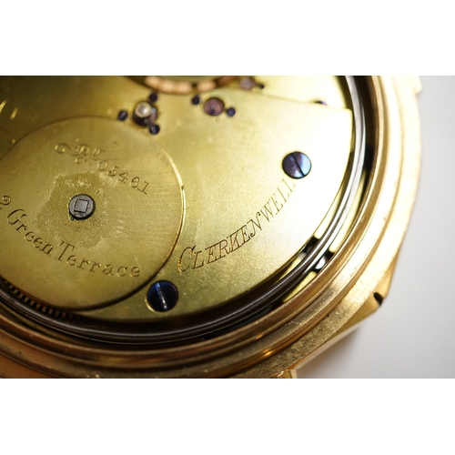 171 - A George V 18ct gold hunter minute repeating lever pocket watch, by Ashley & Sims of Clerkenwell, wi... 