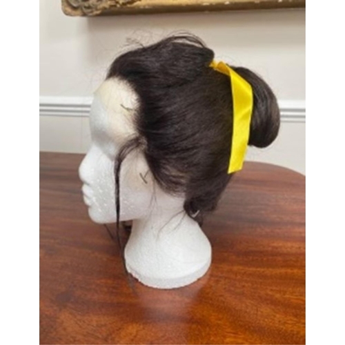 154 - Two mens formal Japanese theatrical wig (Prince Yamadori and Bonz Madame Butterfly).  real hair wi... 