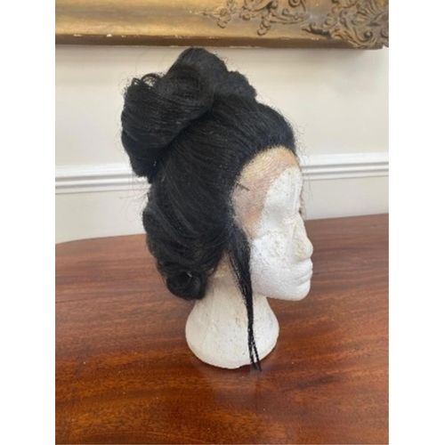 154 - Two mens formal Japanese theatrical wig (Prince Yamadori and Bonz Madame Butterfly).  real hair wi... 