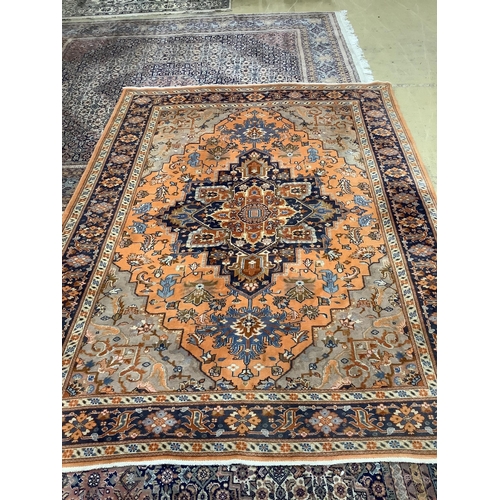 99 - A North West Persian peach ground carpet, 270 x 204cm. Condition - fair