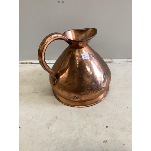 1061 - A Victorian copper measure, height 40cm. Condition - fair