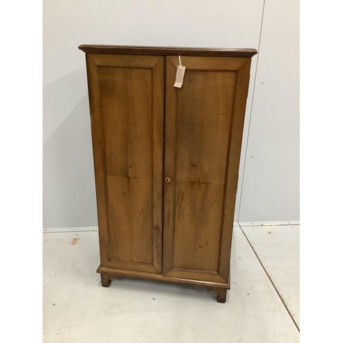 35 - An early 20th century walnut office cabinet fitted with nine deep drawers, width 61cm, height 106cm.... 