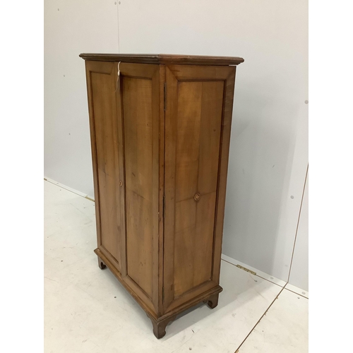 35 - An early 20th century walnut office cabinet fitted with nine deep drawers, width 61cm, height 106cm.... 