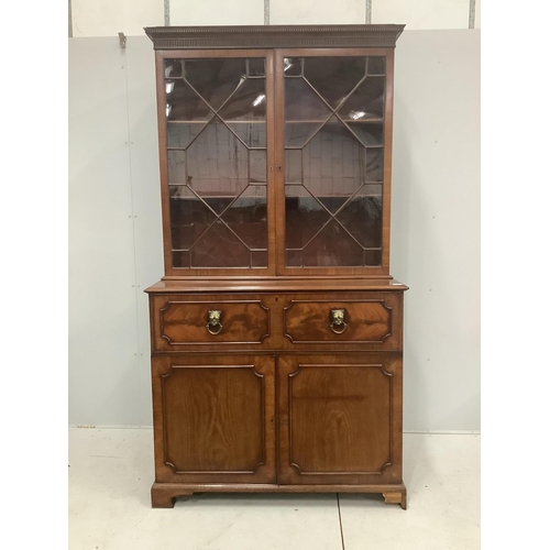 4 - A George IV mahogany secretaire bookcase, width 118cm, depth 59cm, height 220cm. Condition - fair to... 