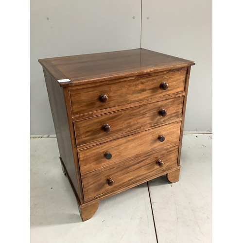 59 - A Victorian mahogany commode, width 63cm, height 73cm. Condition - adapted, fair