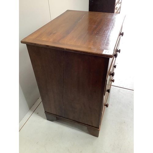 59 - A Victorian mahogany commode, width 63cm, height 73cm. Condition - adapted, fair