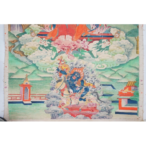 313 - A Tibetan thangka, 18th/19th century, depicting Master Tsongkhapa, image 45.5cm x 30cm, unmounted... 