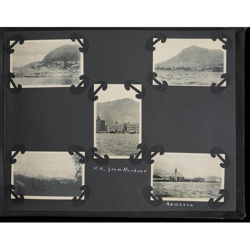 330 - Views of China, two early 20th century photograph albums, scenes of Hong Kong and Kowloon, largest a... 