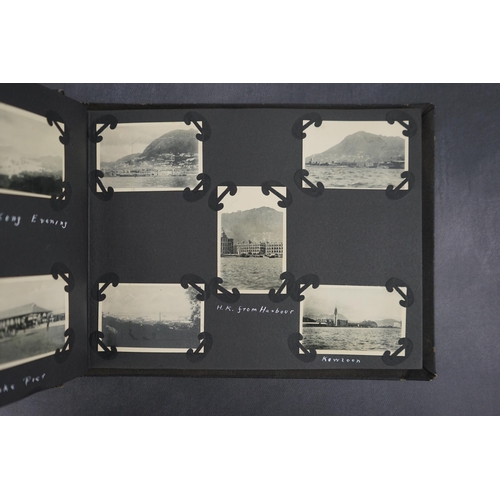 330 - Views of China, two early 20th century photograph albums, scenes of Hong Kong and Kowloon, largest a... 