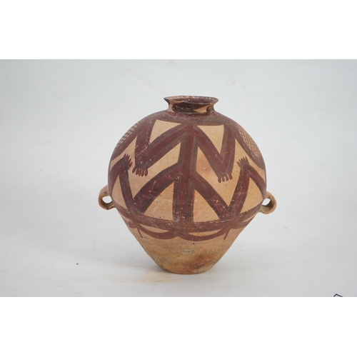 94 - A large Chinese Neolithic Machang painted pottery jar, c.2300-2000 BC) of the Majiayao culture, the ... 