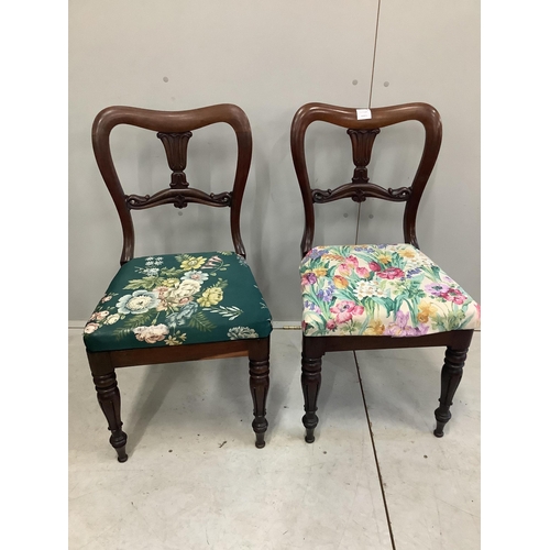 1054 - A pair of William IV mahogany dining chairs and another similar chair. Condition - fair to good... 