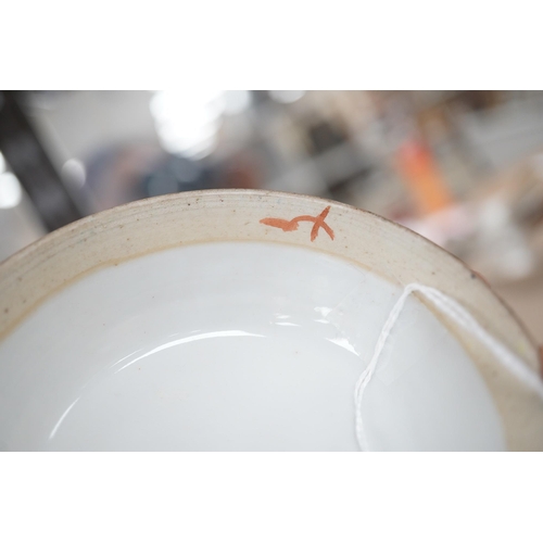 1417 - A Chinese porcelain nest of five enamelled porcelain barrel shaped boxes, c.1900, largest 12cm high.... 